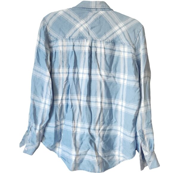 RAILS Hunter Plaid Button Down Flannel Shirt Harbor White Size Medium NWOT - Picture 4 of 9